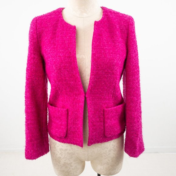 J. Crew Jackets & Blazers - J. Crew 2 Wool Chanel-Style Boucle Blazer Pink